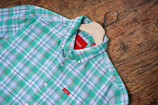 Men's Light Sea Green Check Shirt | Stylish Cotton Shirt for Casual & Office Wear